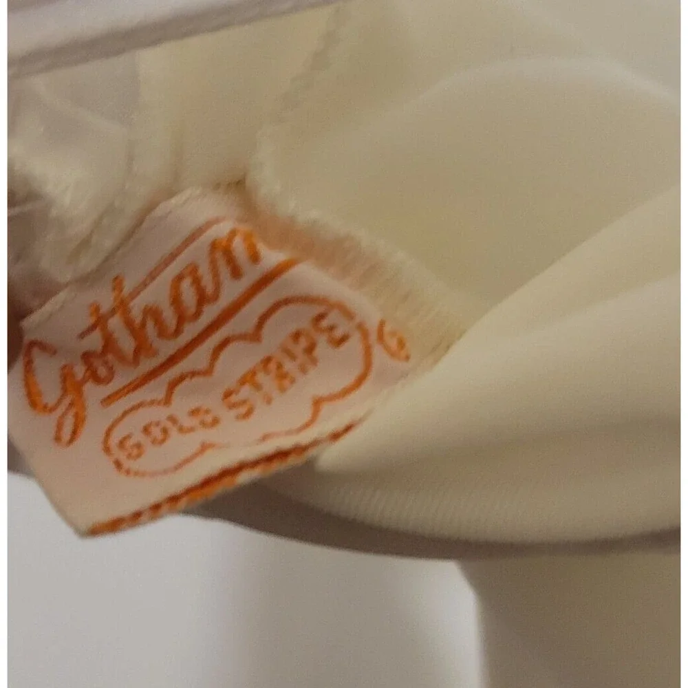 Vintage Bridal Gotham Lingerie Long Nylon Spaghetti Sheer Chiffon Overlay Sz 36 - Picture 7 of 8